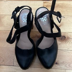 Black Heels w/ Wooden Bottom